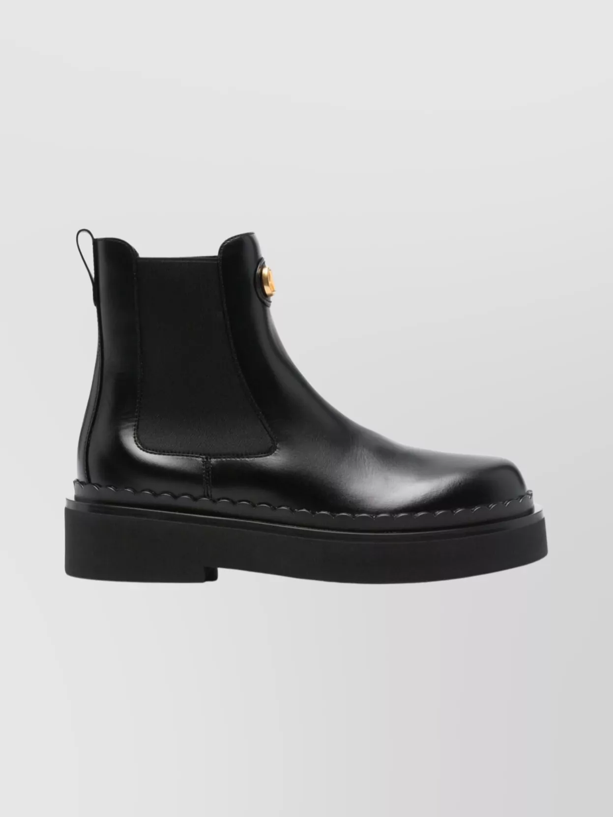 Valentino Stylish Platform Boots Featuring Elastic Panels In Black