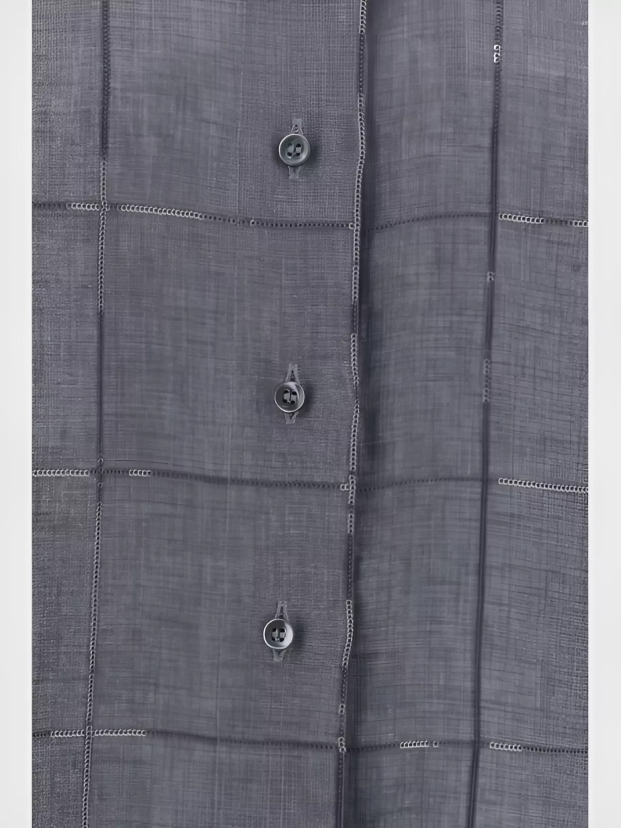 Brunello Cucinelli Sequin Applique Checked Collared Shirt