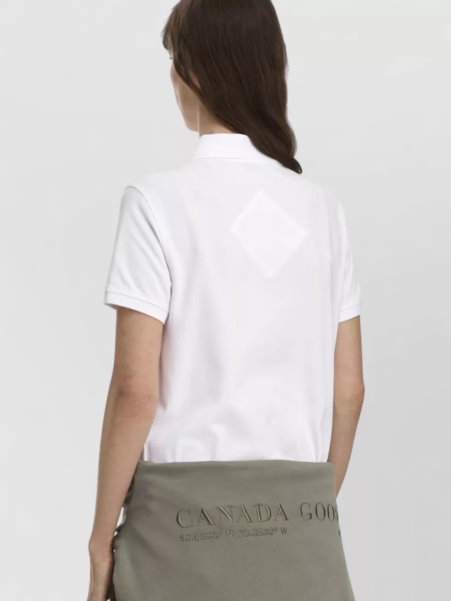 Canada Goose Almira Polo Shirt Collar Short Sleeves