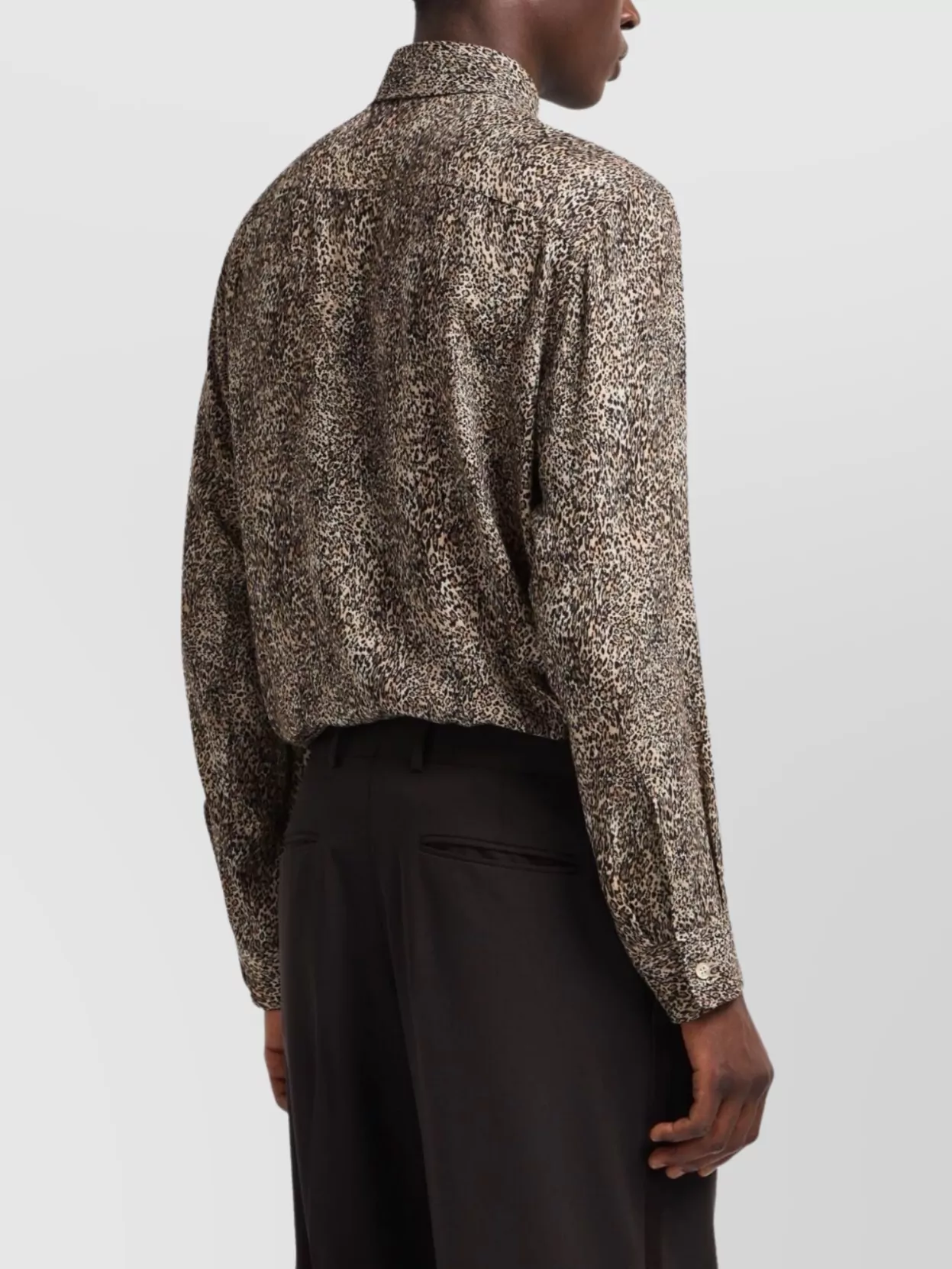 Emporio Armani Animal Print Wool Blend Shirt