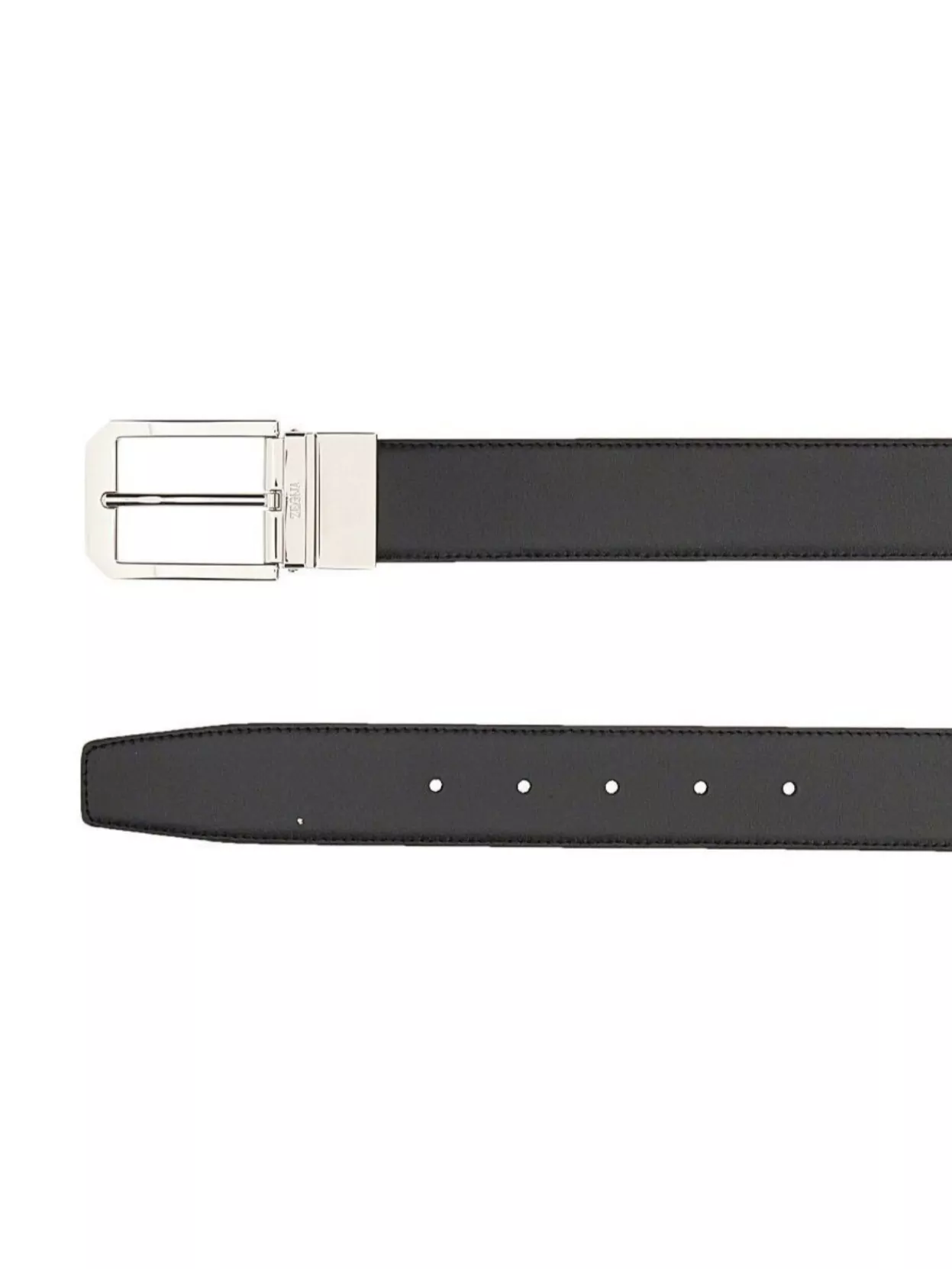 Zegna Adjustable Reversible Leather Belt