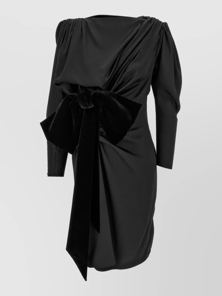 Balmain silk bow midi dress