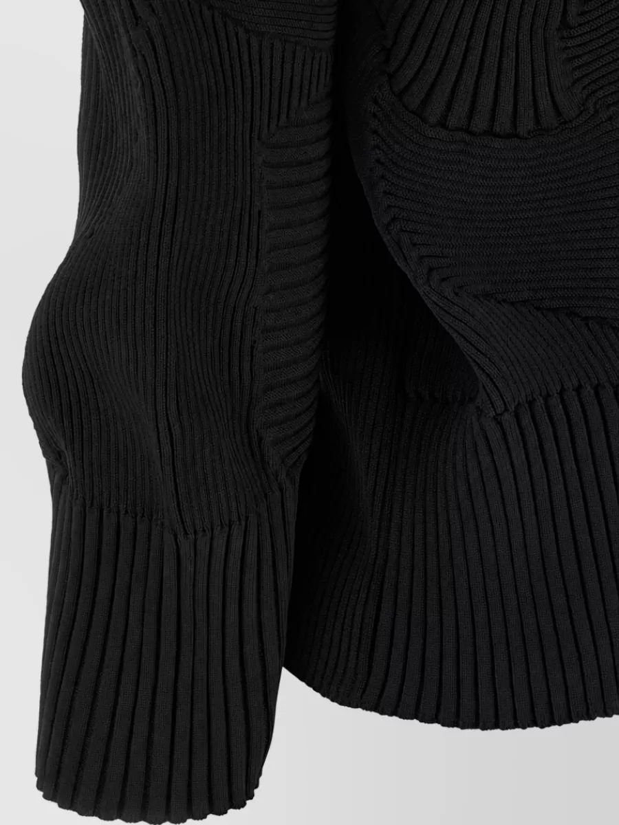 Issey Miyake Ribbed High-Neck Zip-Up Jacket