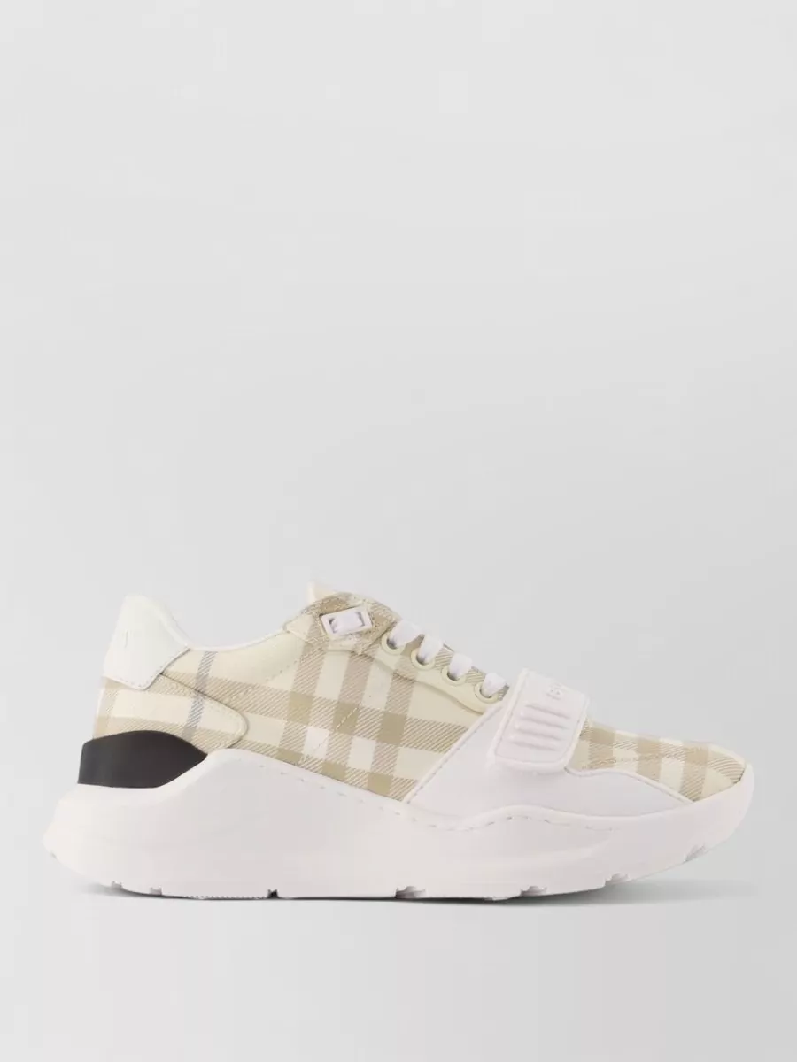 Burberry nylon checked low-top sneakers