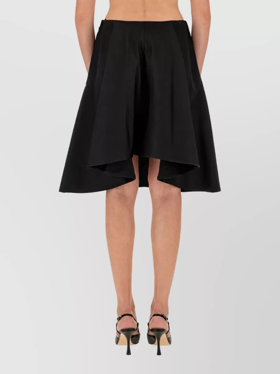 Alexander Mcqueen Silk Flared Midi Skirt