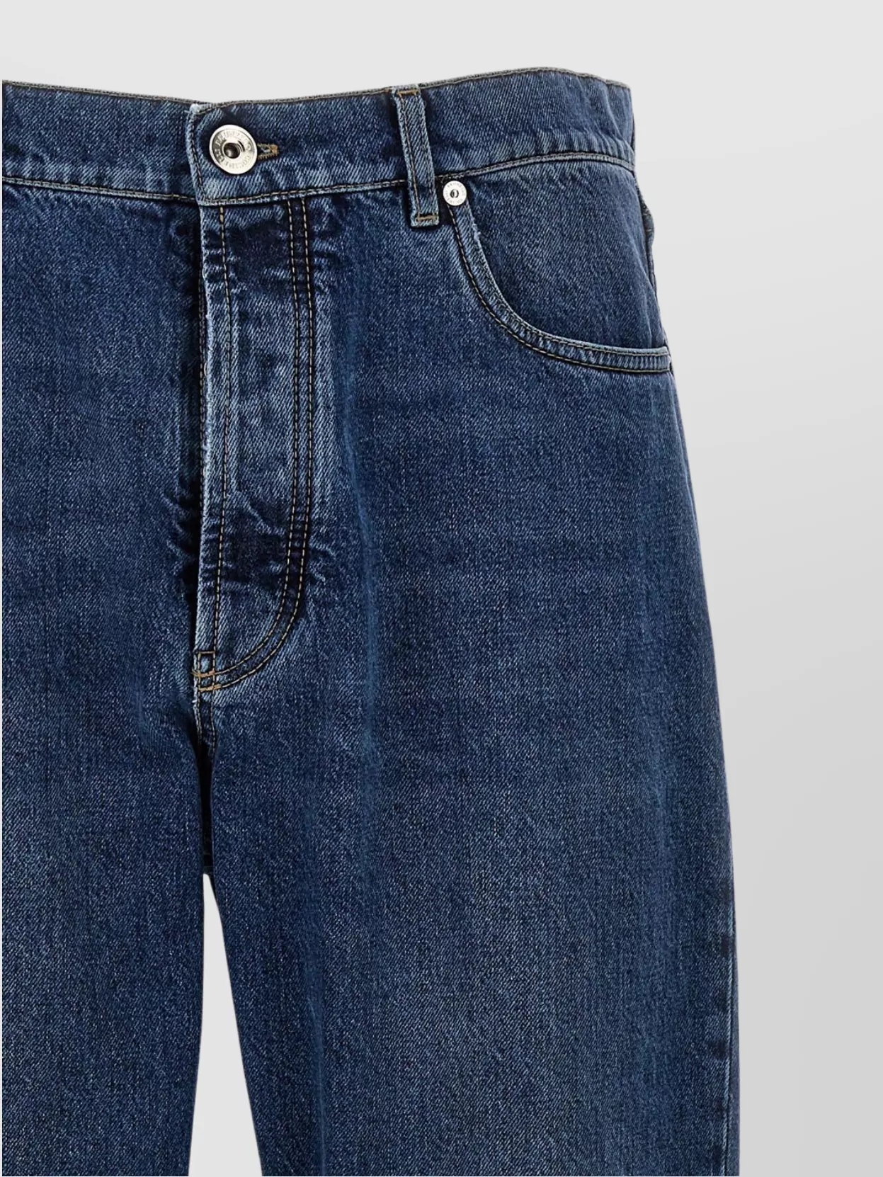 Brunello Cucinelli Belt Loops Contrast Stitching Five-pocket Style Rolled Cuffs