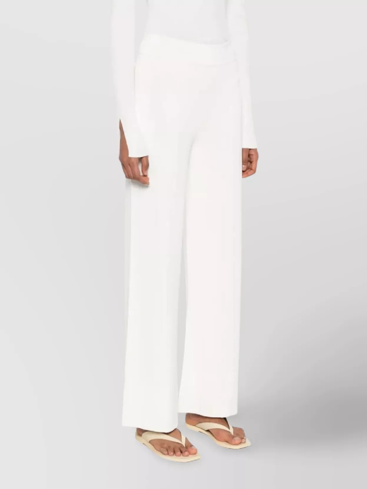 Ermanno Scervino Knit Wide-Leg High Waist Trousers