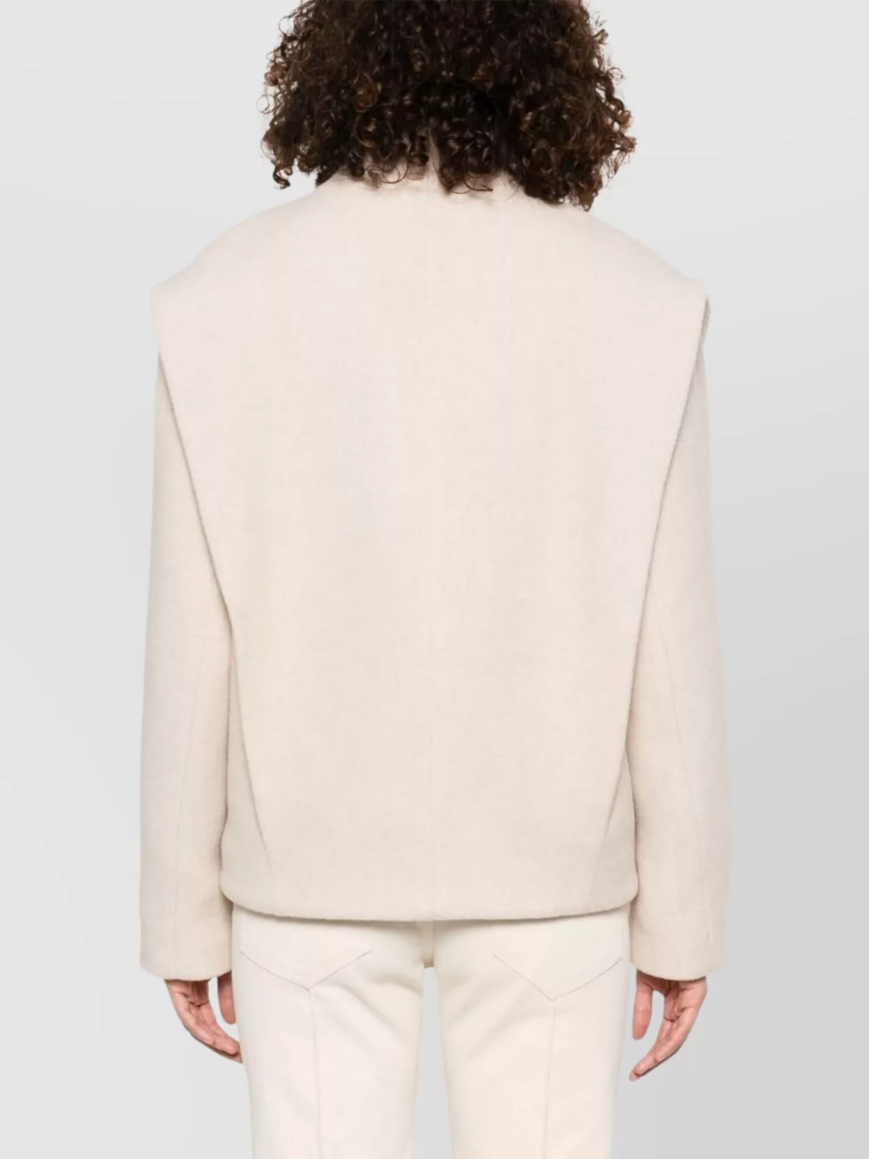 Isabel Marant Wool Jacket With Structured Shoulders And Collarless Design