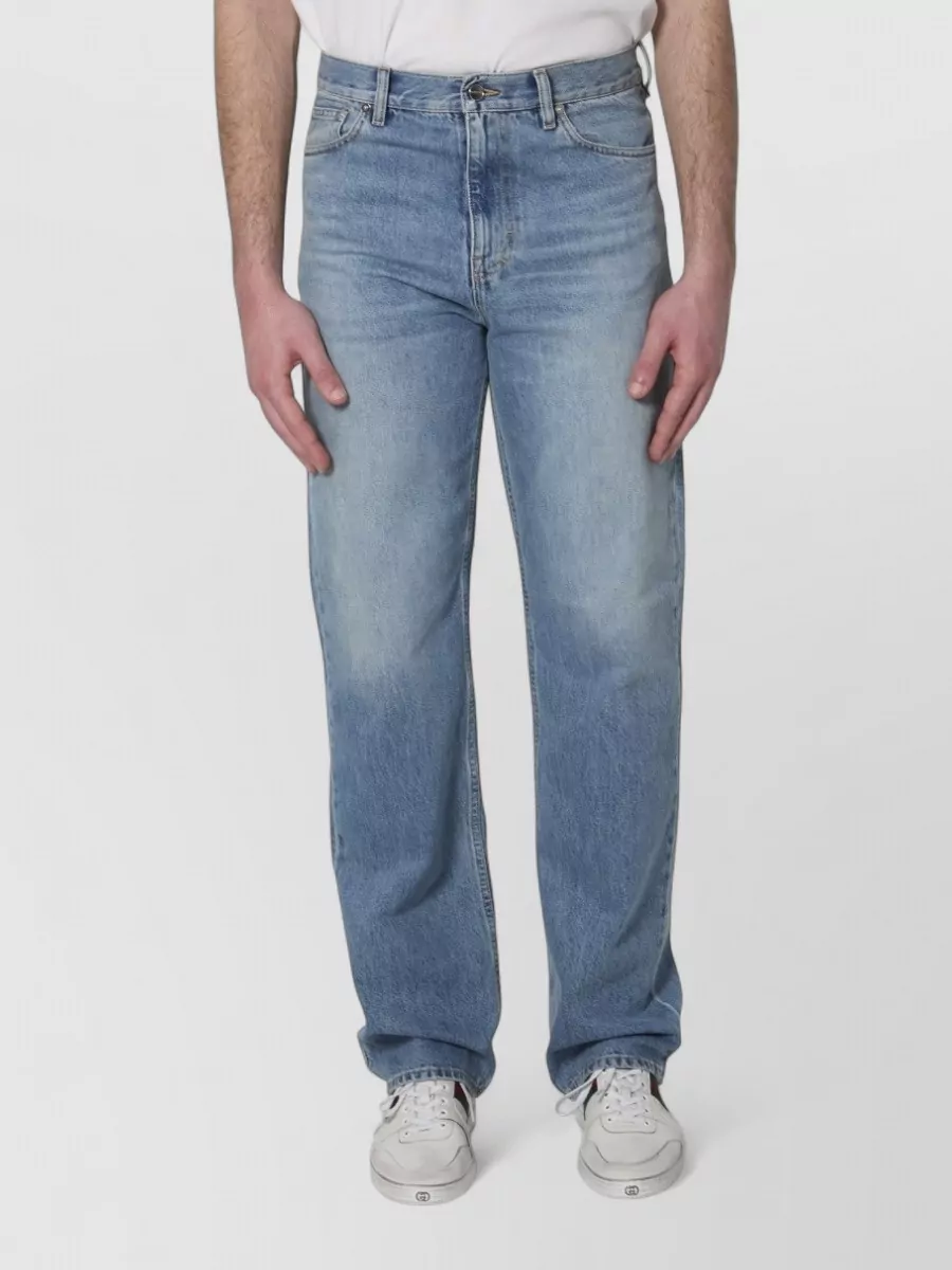 Gucci Denim mid-rise wide-leg trousers