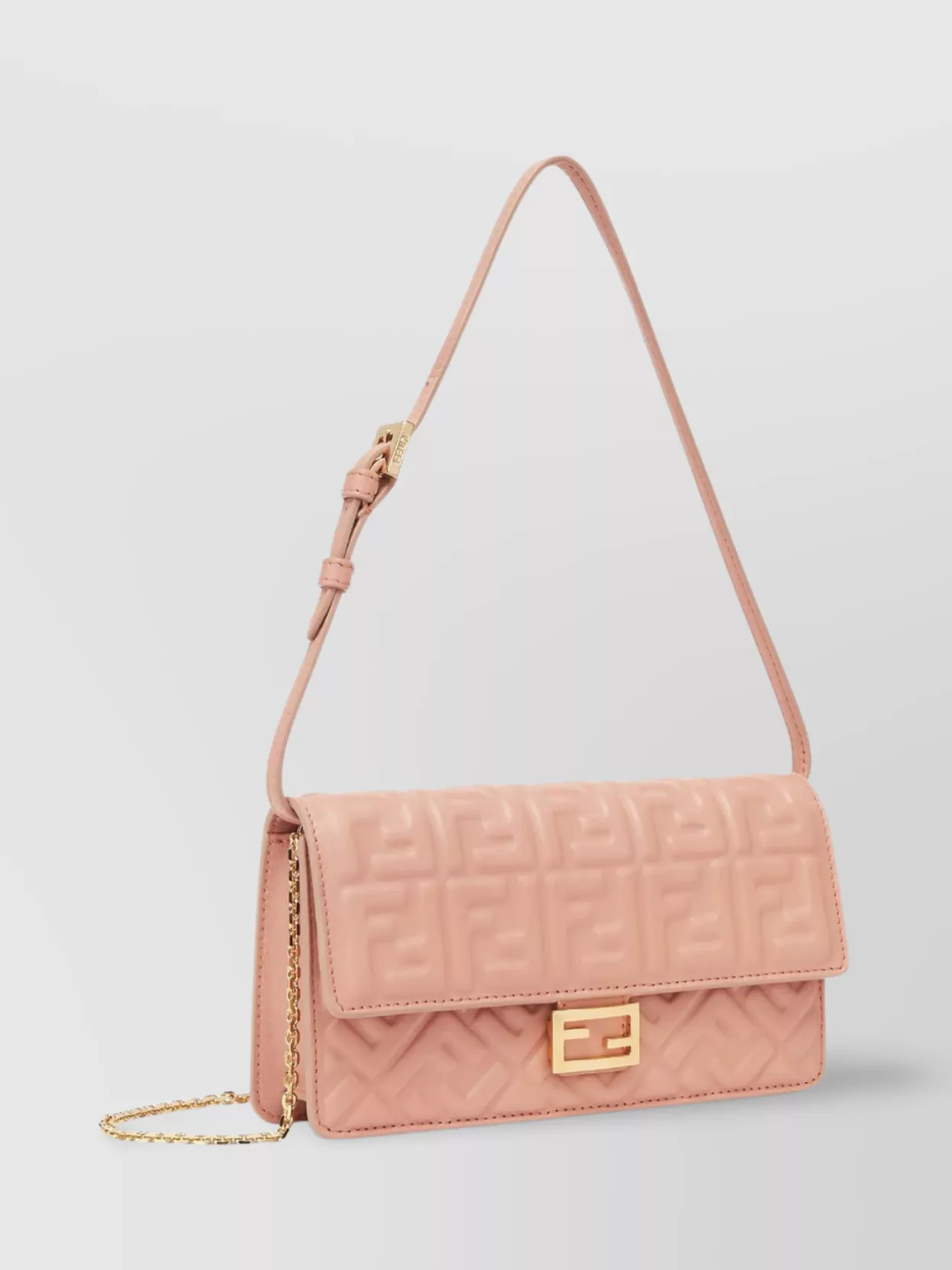 ショルダーバッグ・ポシェット Fendi Wallet On Chain Baguette Shoulder Bag Wallet On Chain Baguette Leather Black | Fendi
