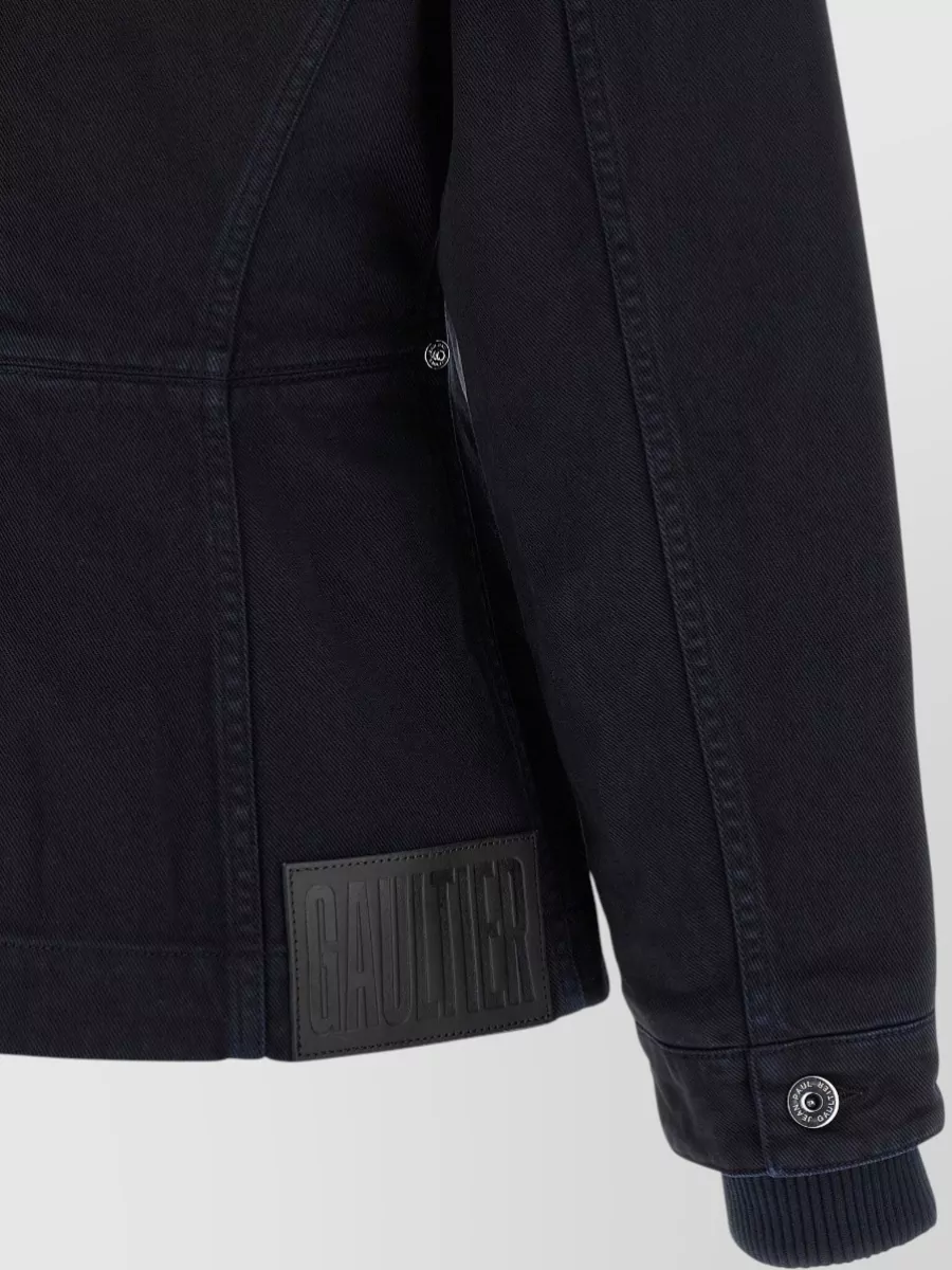 Jean Paul Gaultier Denim Ribbed Fitted Jacket