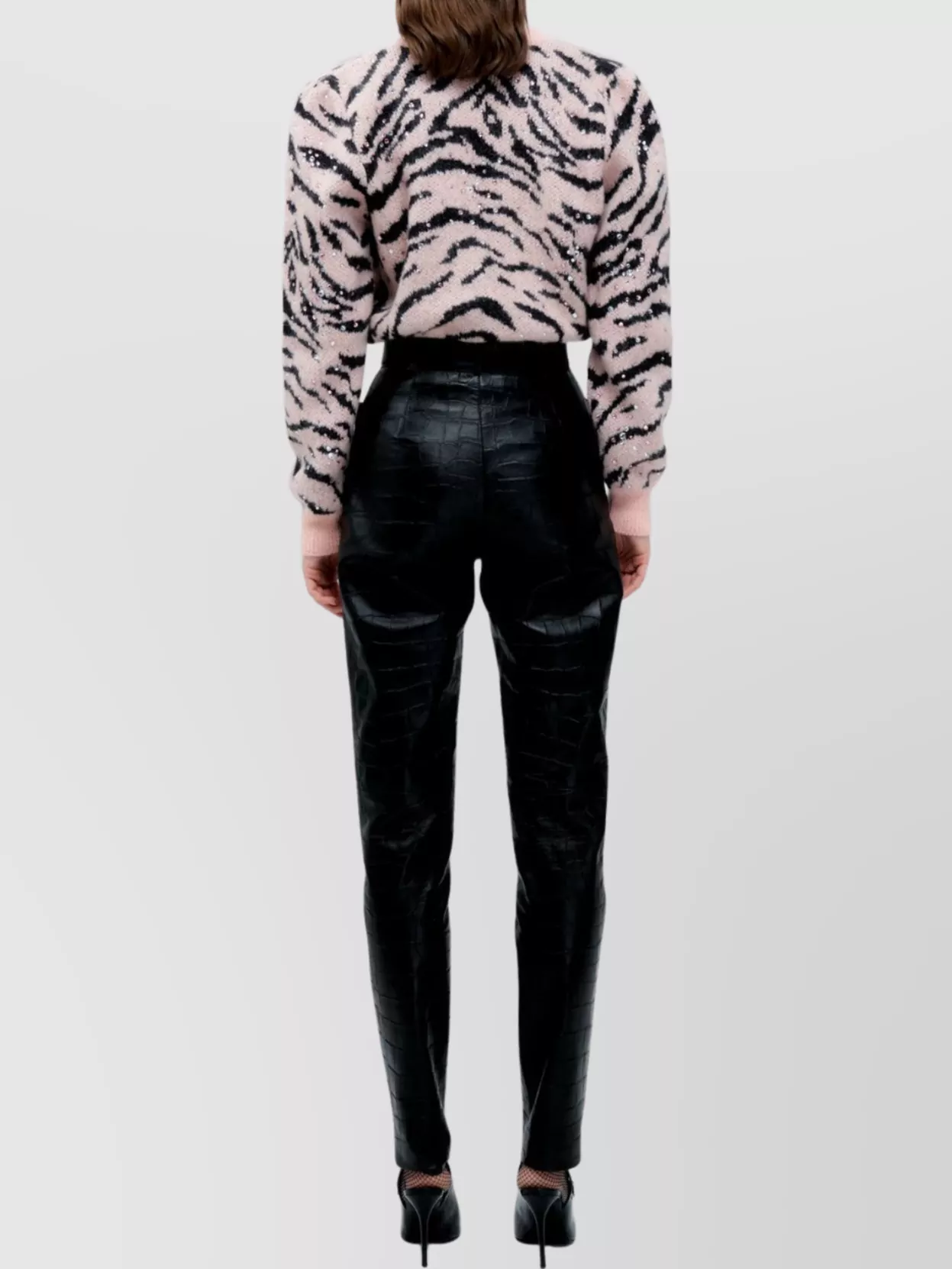 Alessandra Rich Zebra Pattern Knitted Cardigan In Multi