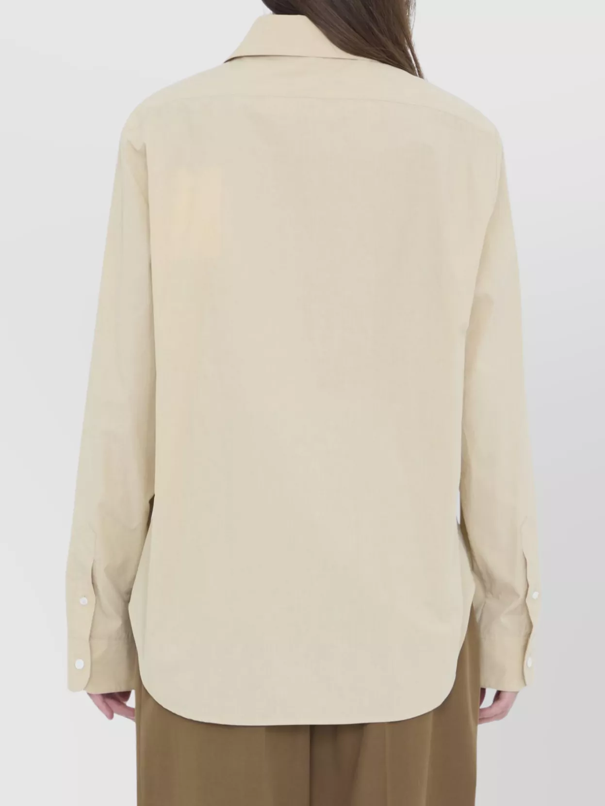 The Row Cotton Poplin Oversized Shirt With Long Sleeves