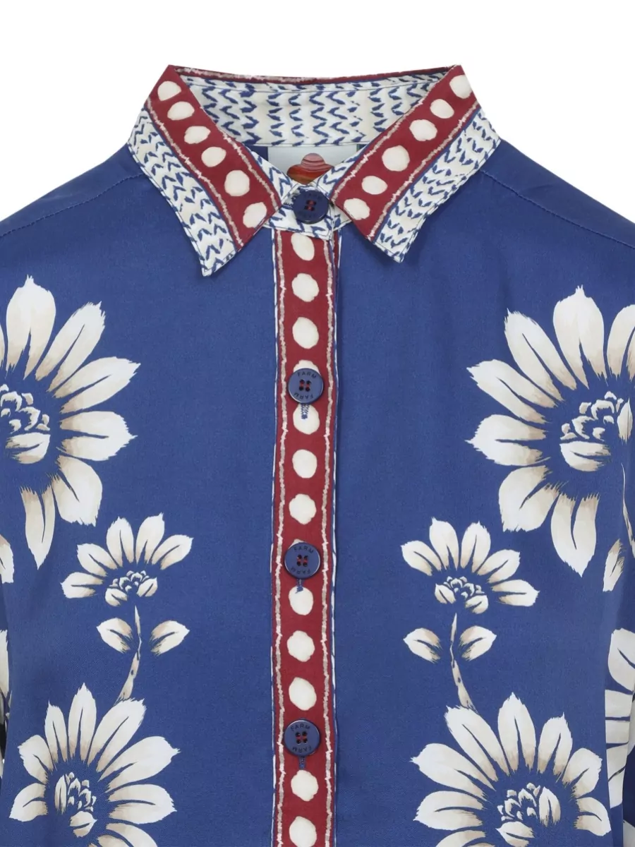 Farm Rio Floral-Print Viscose Shirt