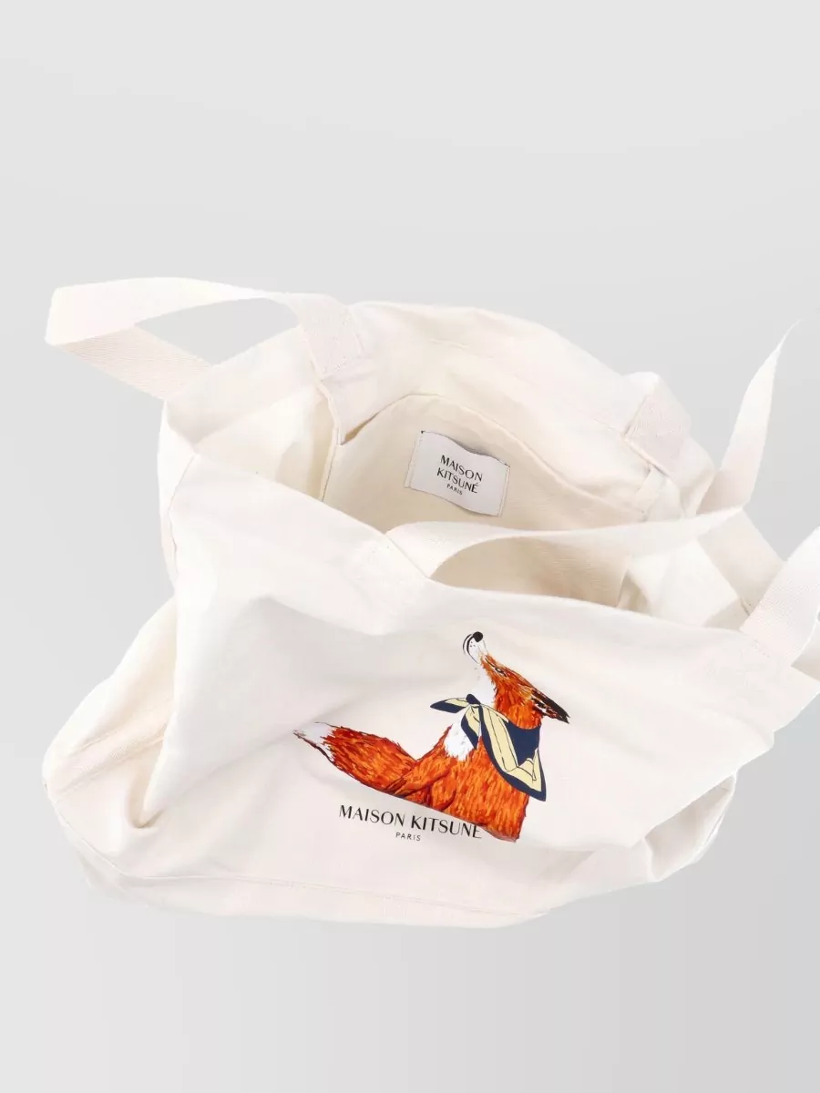 Maison Kitsuné Cotton Printed Tote Bag
