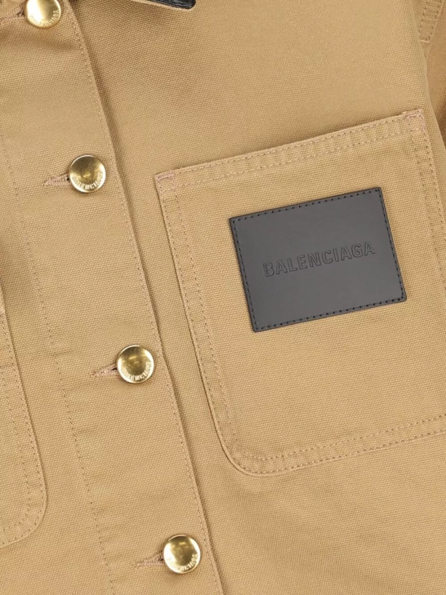 Balenciaga Cotton Cropped Double-Breasted Jacket
