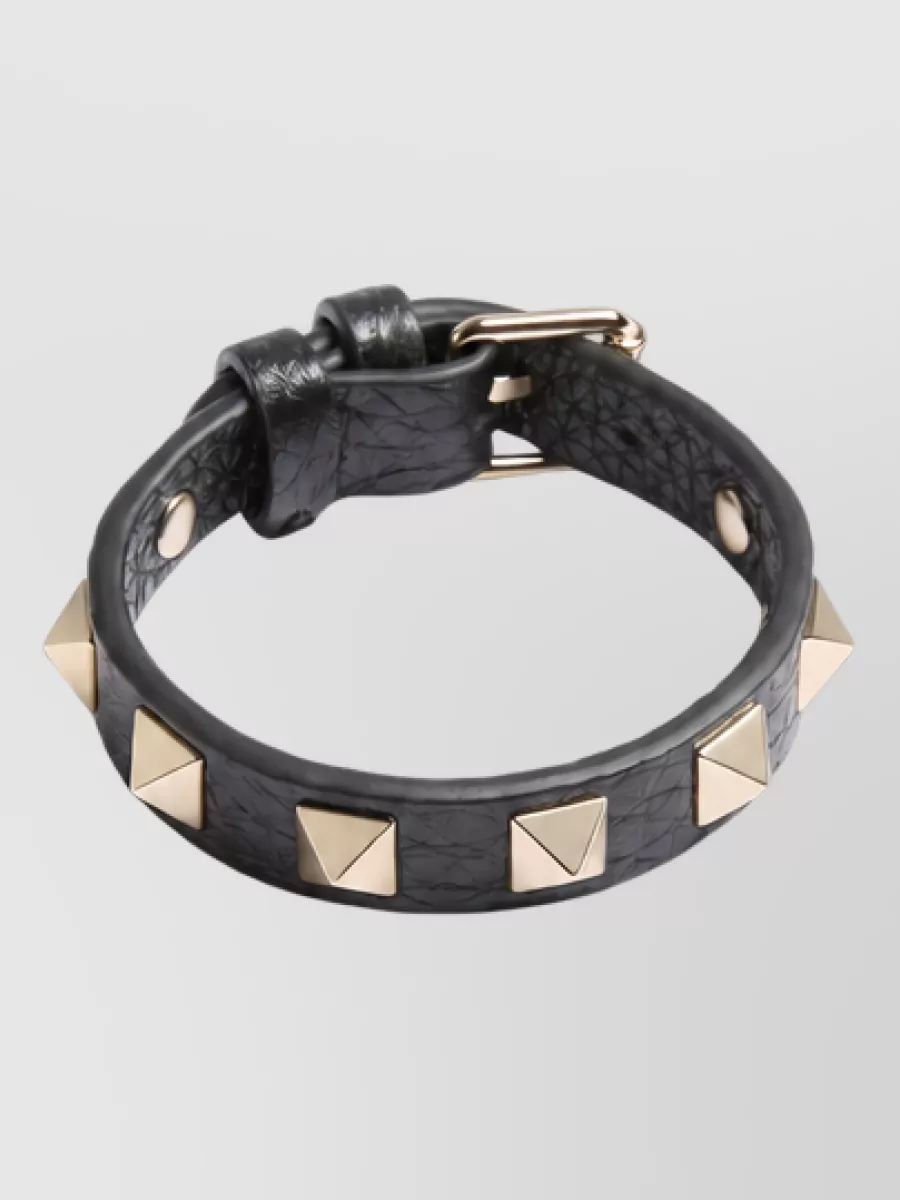 Valentino leather studded bracelet