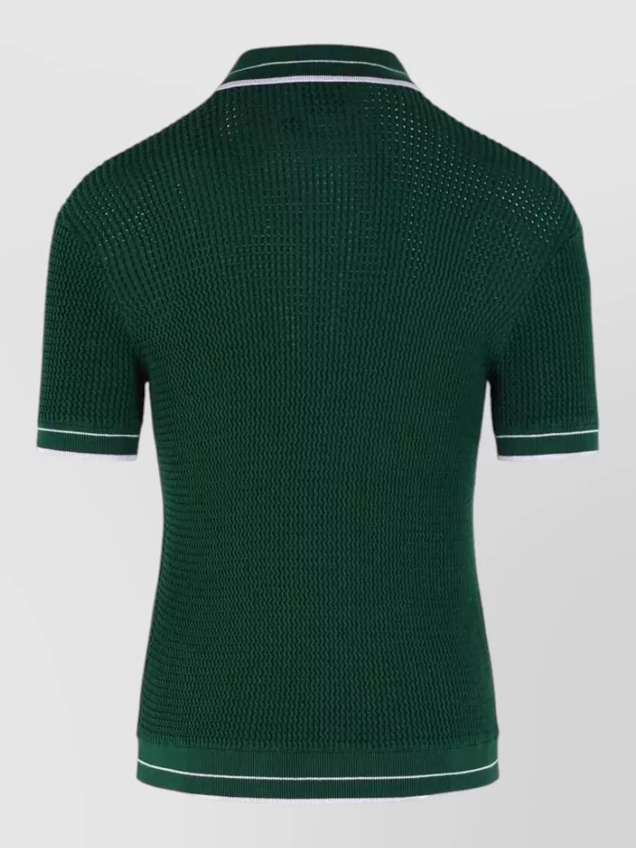 Casablanca Crochet Polo Shirt