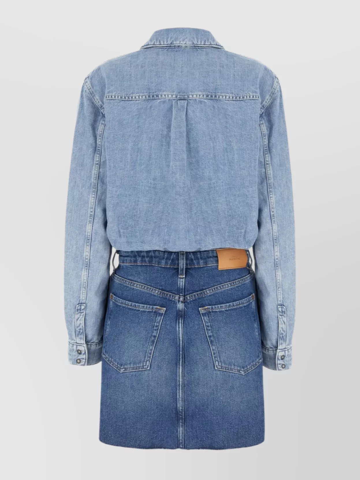 7 For All Mankind Short Denim Dress With Pockets And Belt Loops In Blue