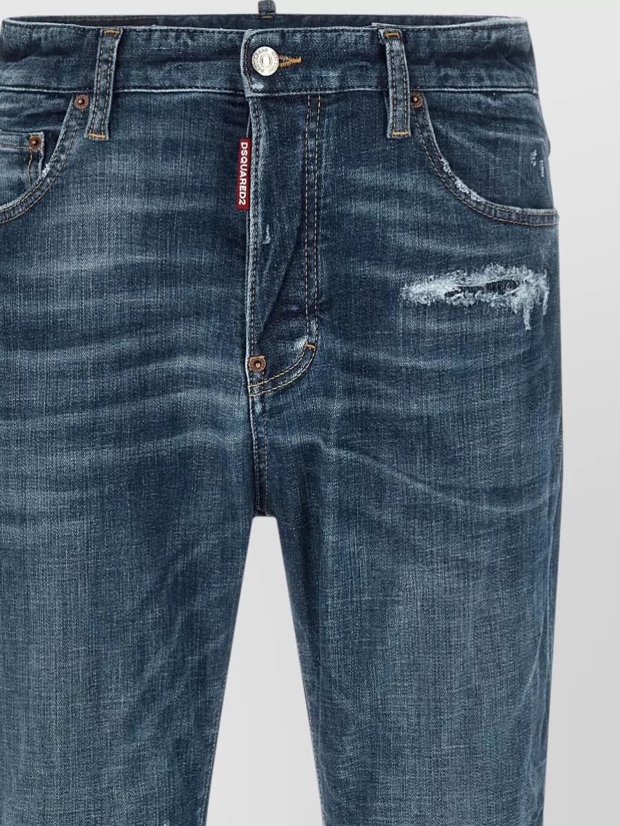 Dsquared2 642 Jeans Straight Leg Belt Loops Five Pocket