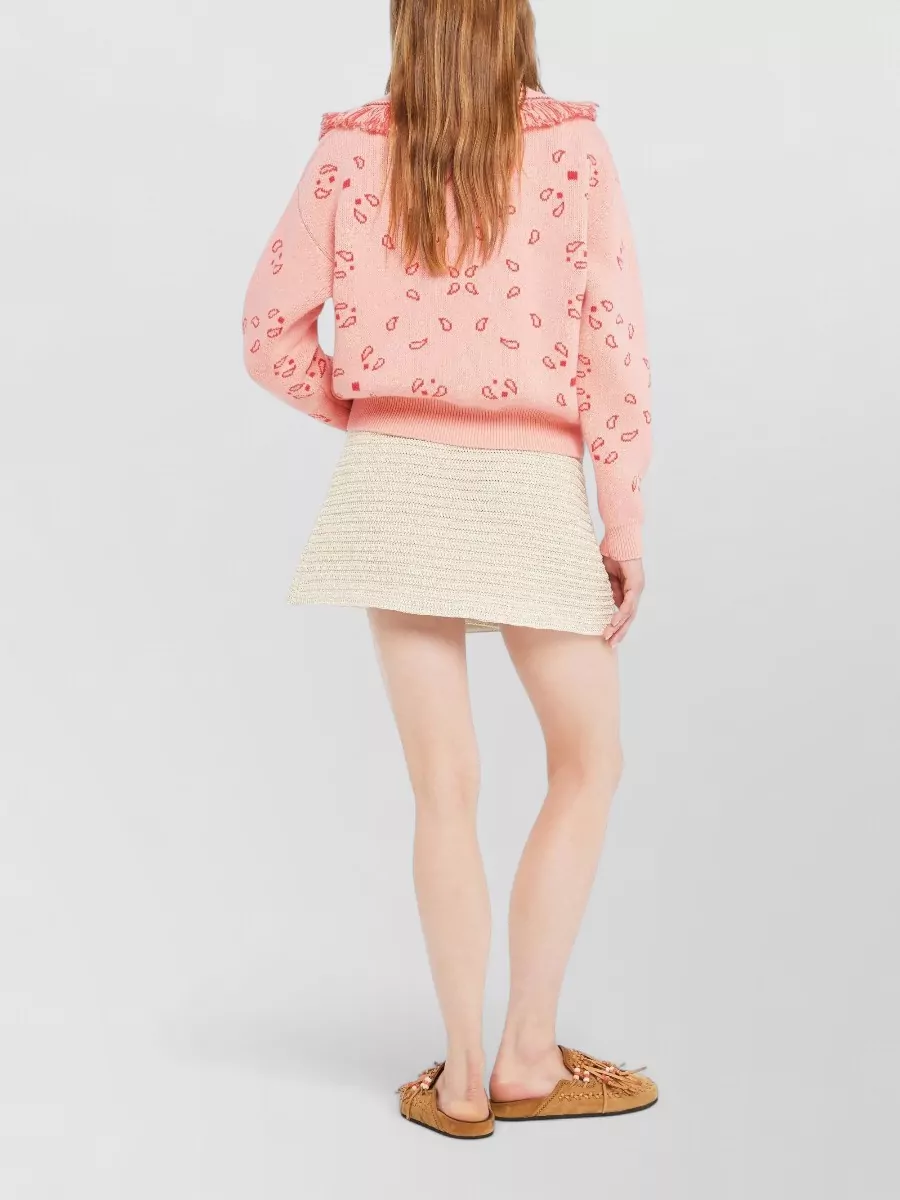 Alanui Bandana Jacquard Knit Bomber Cardigan