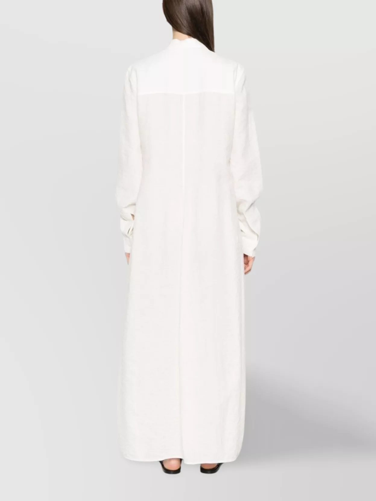 Totême Long Sleeve Maxi Dress With Buttoned Cuffs
