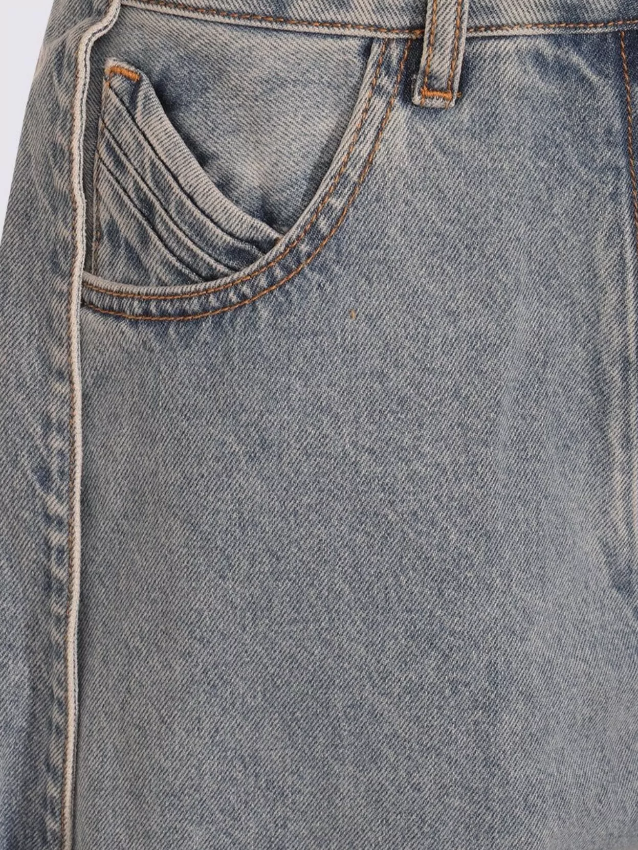 The Attico Straight Leg Trousers Contrast Stitching