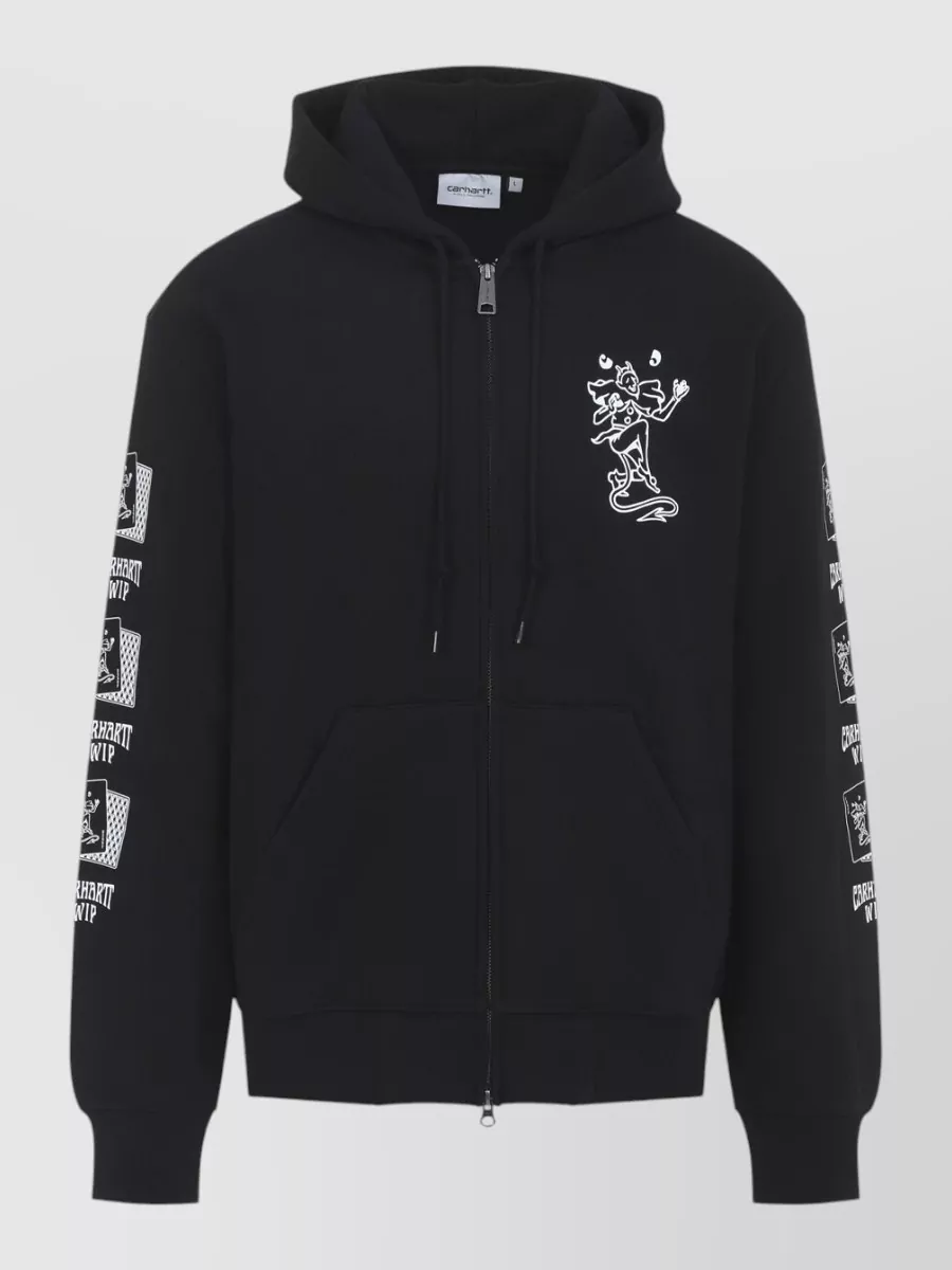 Carhartt Wip printed hooded zip-up hoodie