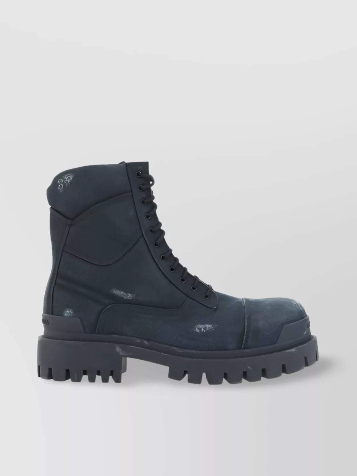 Balenciaga Black Tactical Boots with Chunky Sole BALENCIAGA STRIKE COMBAT BOOTS The perfect pair for that  main image 2