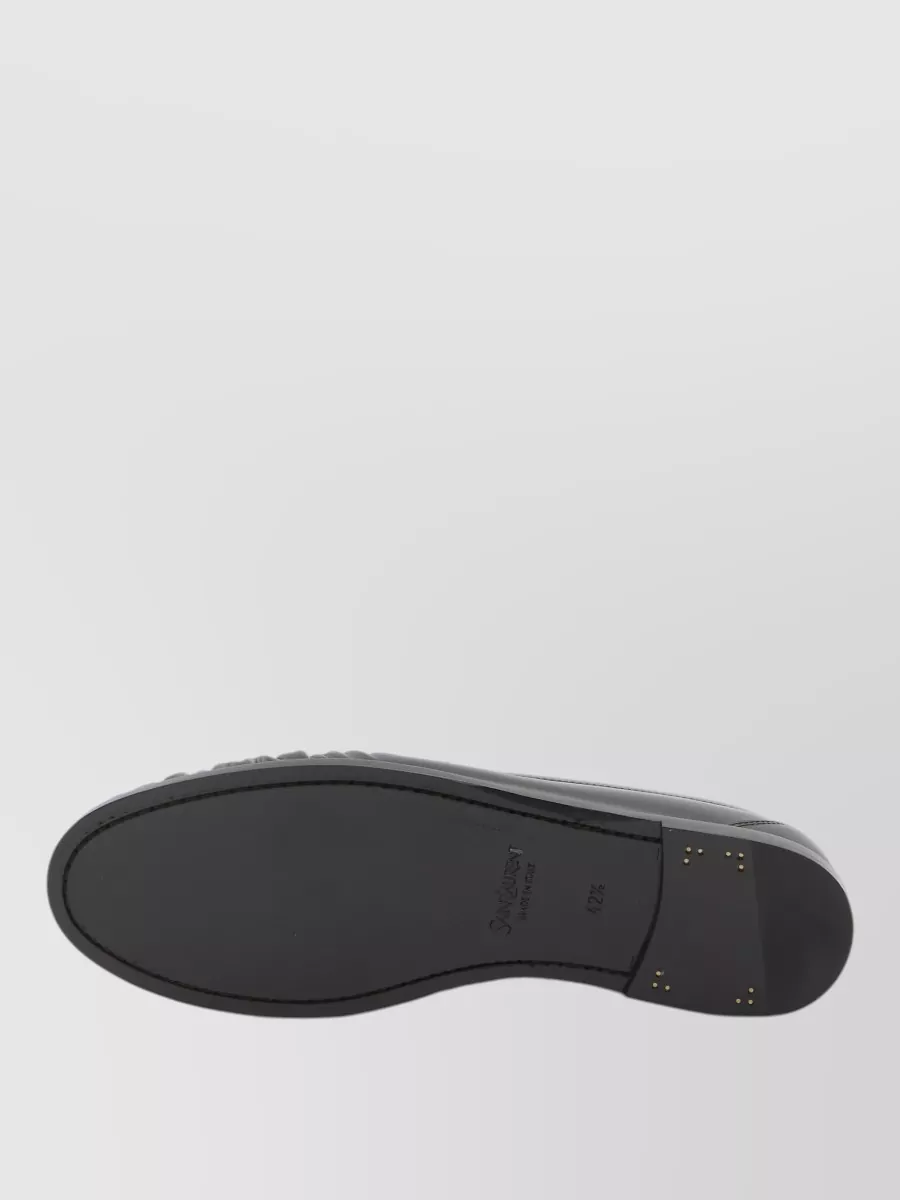 Saint Laurent Penny Loafers Smooth Calf Leather Moc