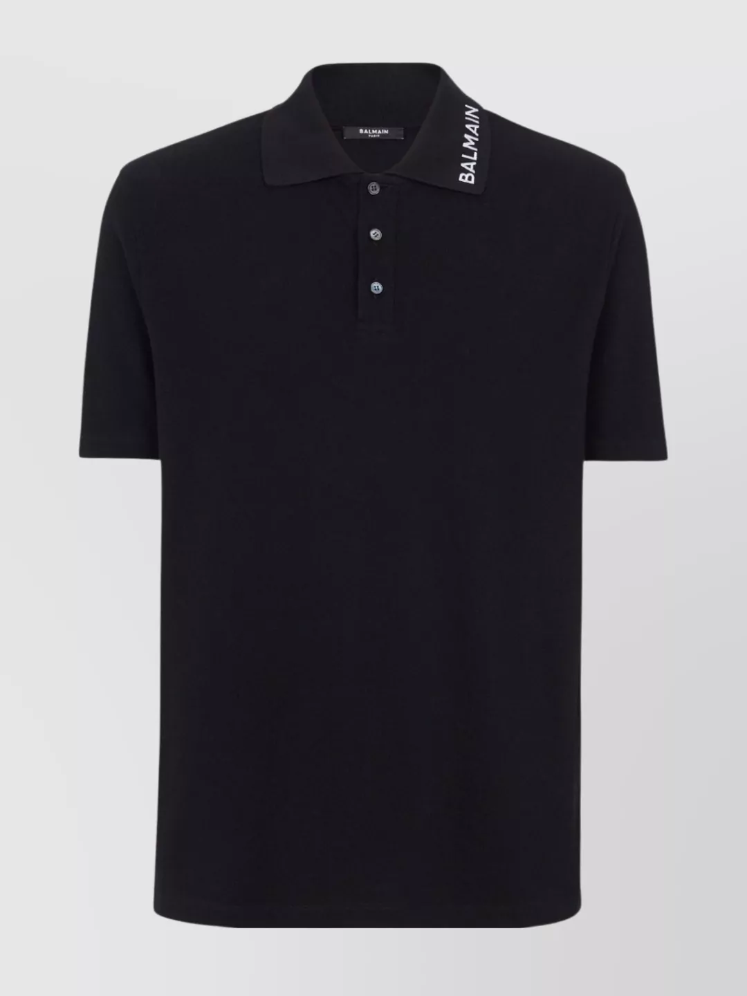 Shop Balmain Classic Polo Shirt With Polo Collar And Straight Hem In Blue