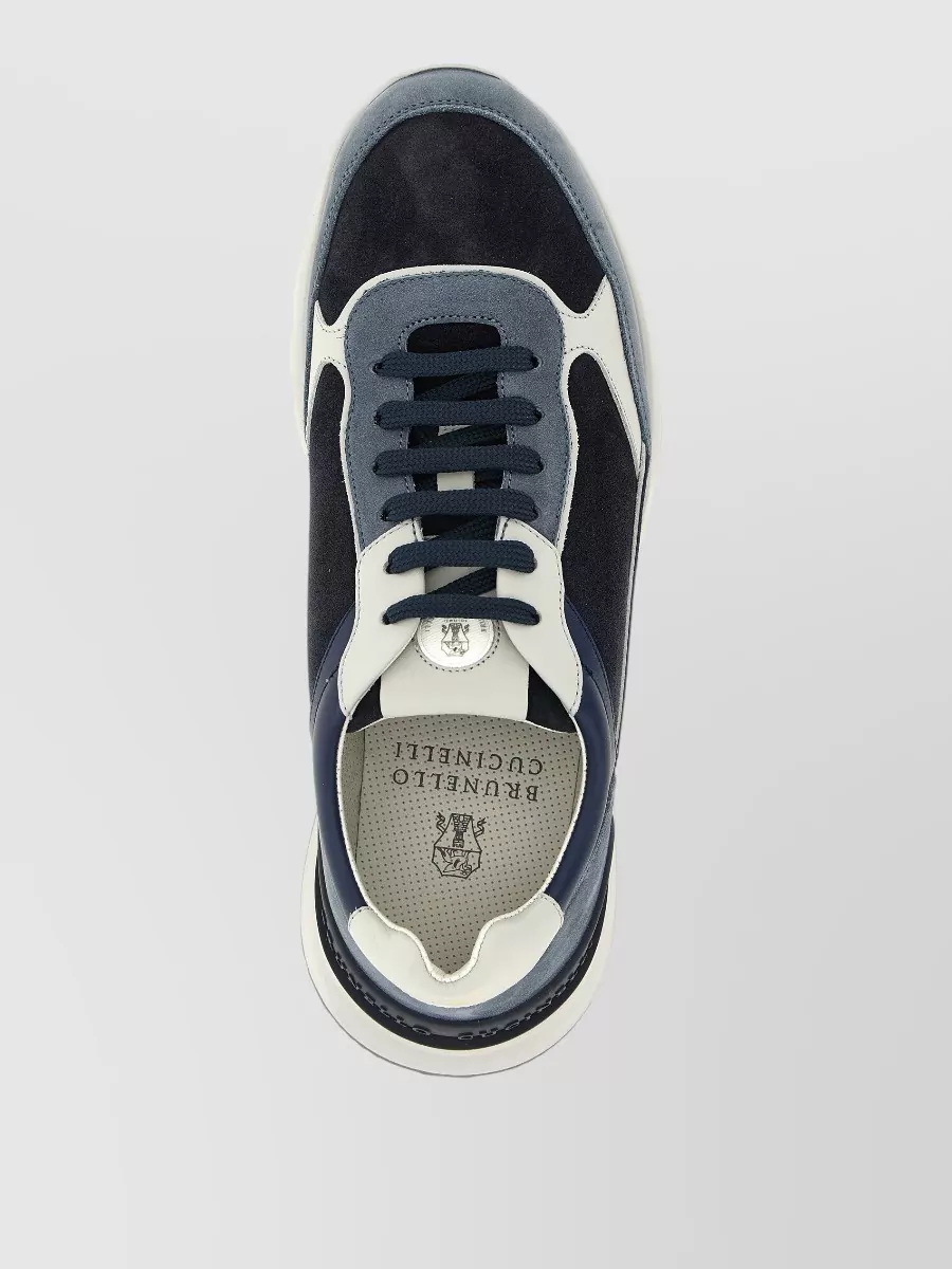 Brunello Cucinelli Leather Paneled Low-Top Sneakers