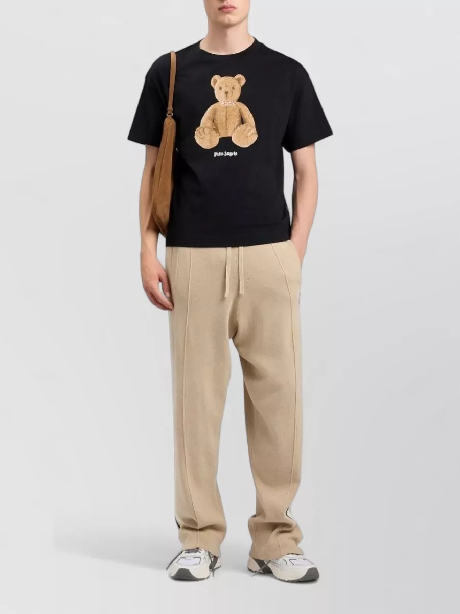 Palm Angels Cotton Bear Print Regular-Fit T-Shirt