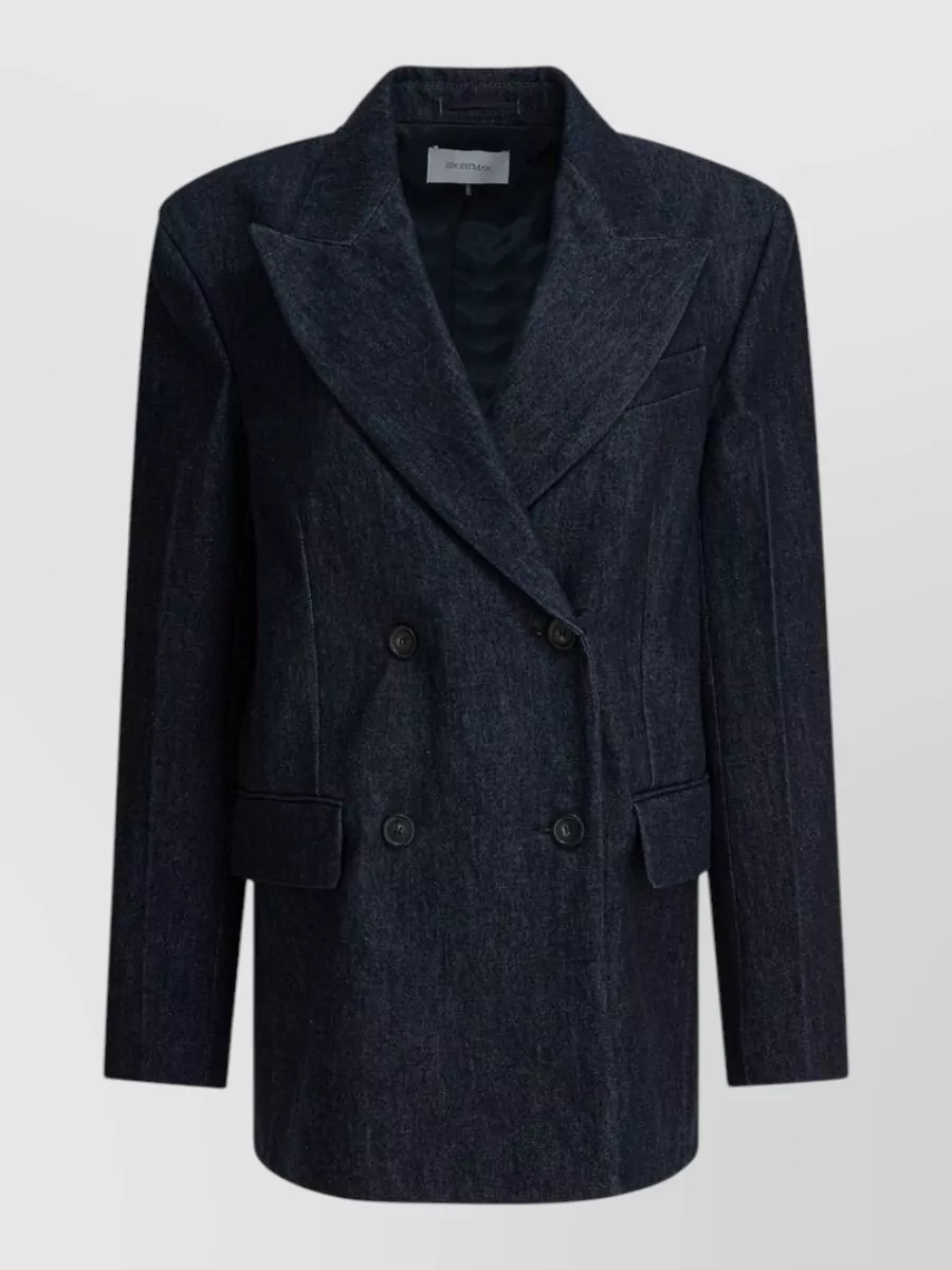 Sportmax cotton oversized double-breasted coat