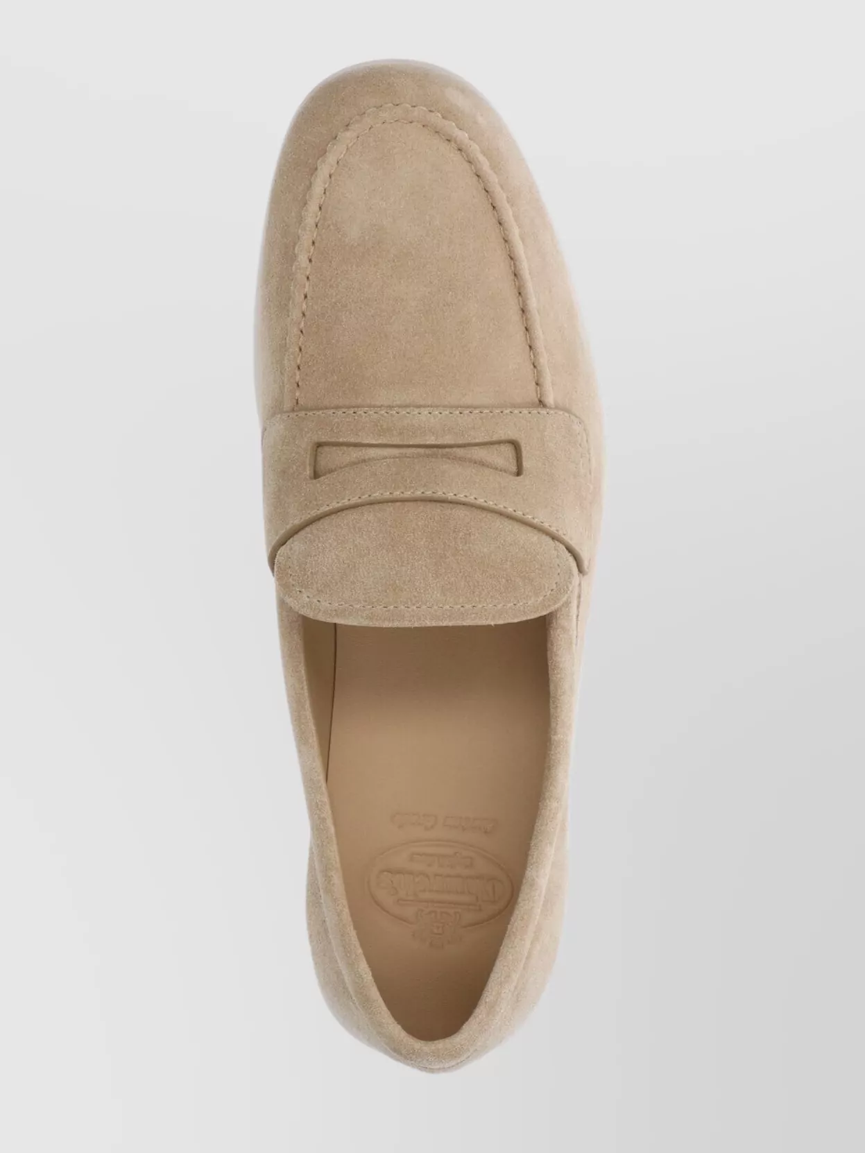 Church's Round Toe Suede Loafers With Rubber Sole