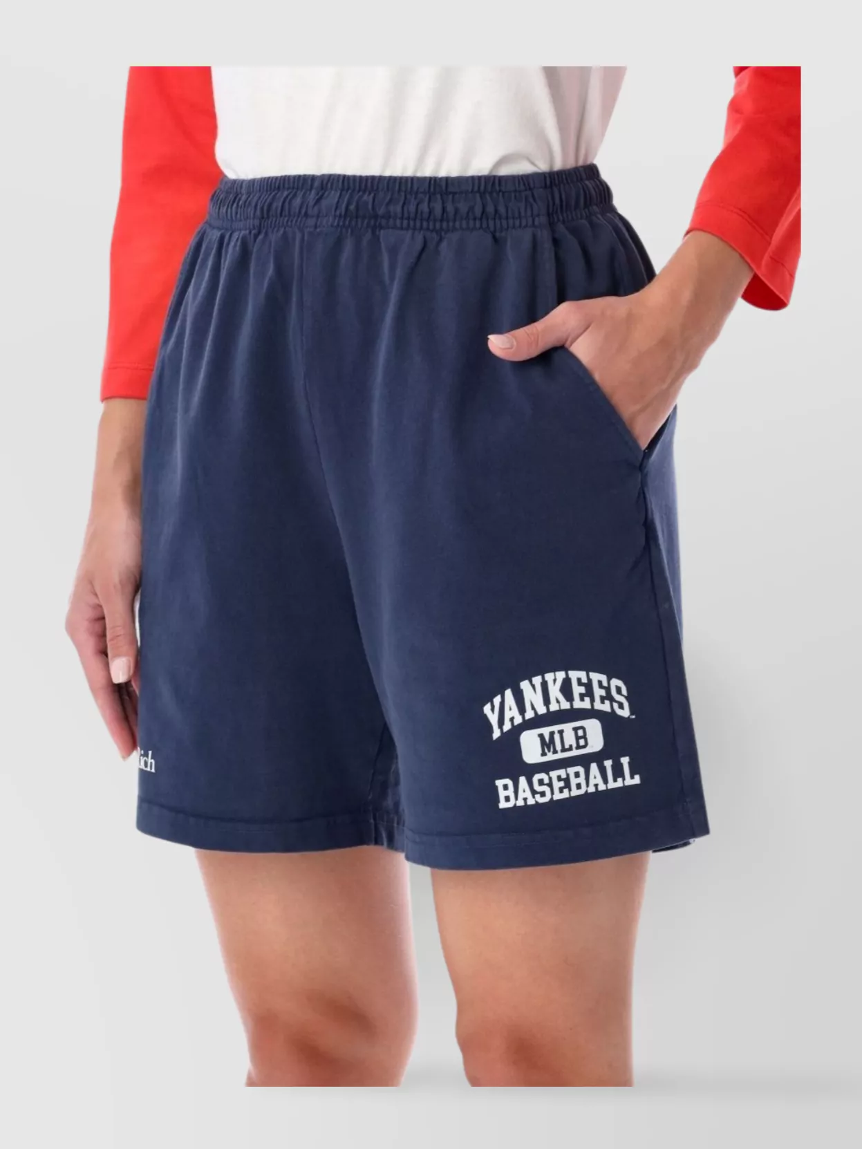 Sporty & Rich Yankees Shorts With Elastic Waistband And Pockets