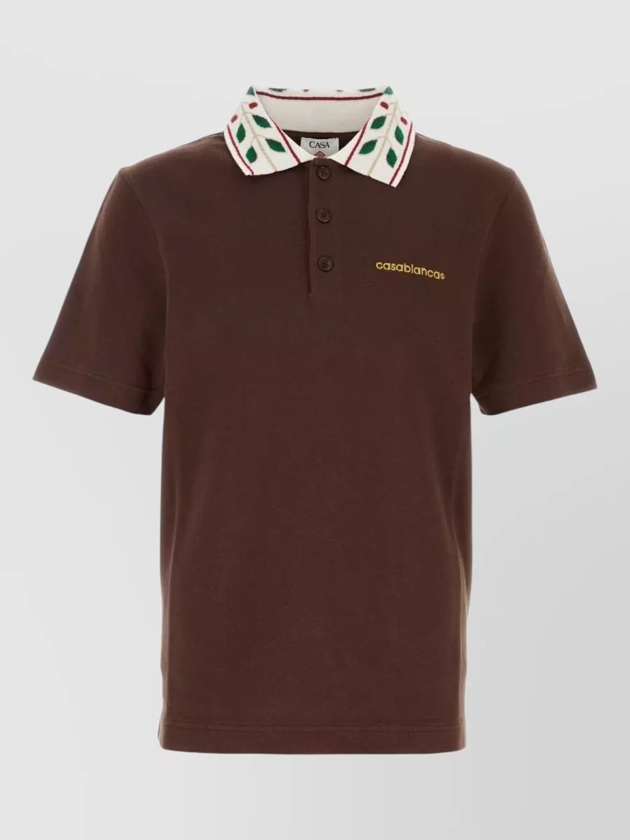 Casablanca piqué polo shirt