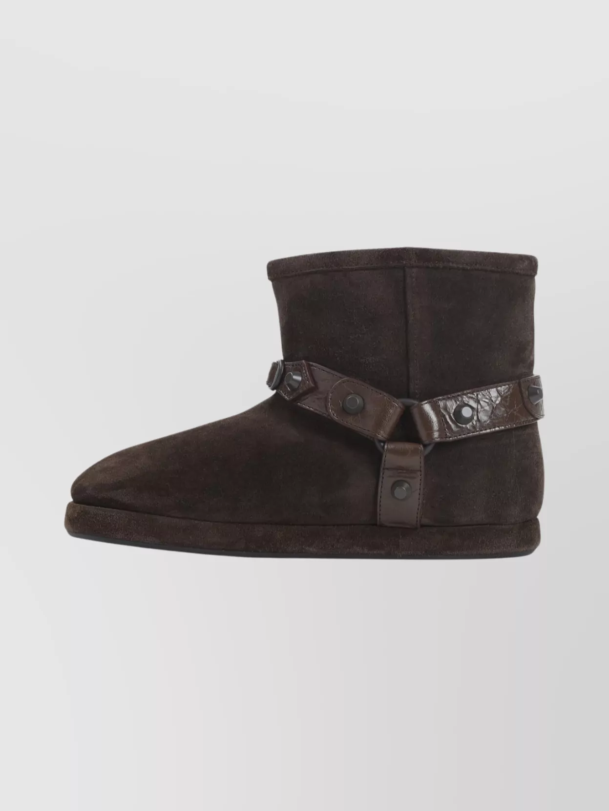 Balenciaga Soft Ankle Bootie Round Toe In Animal Print