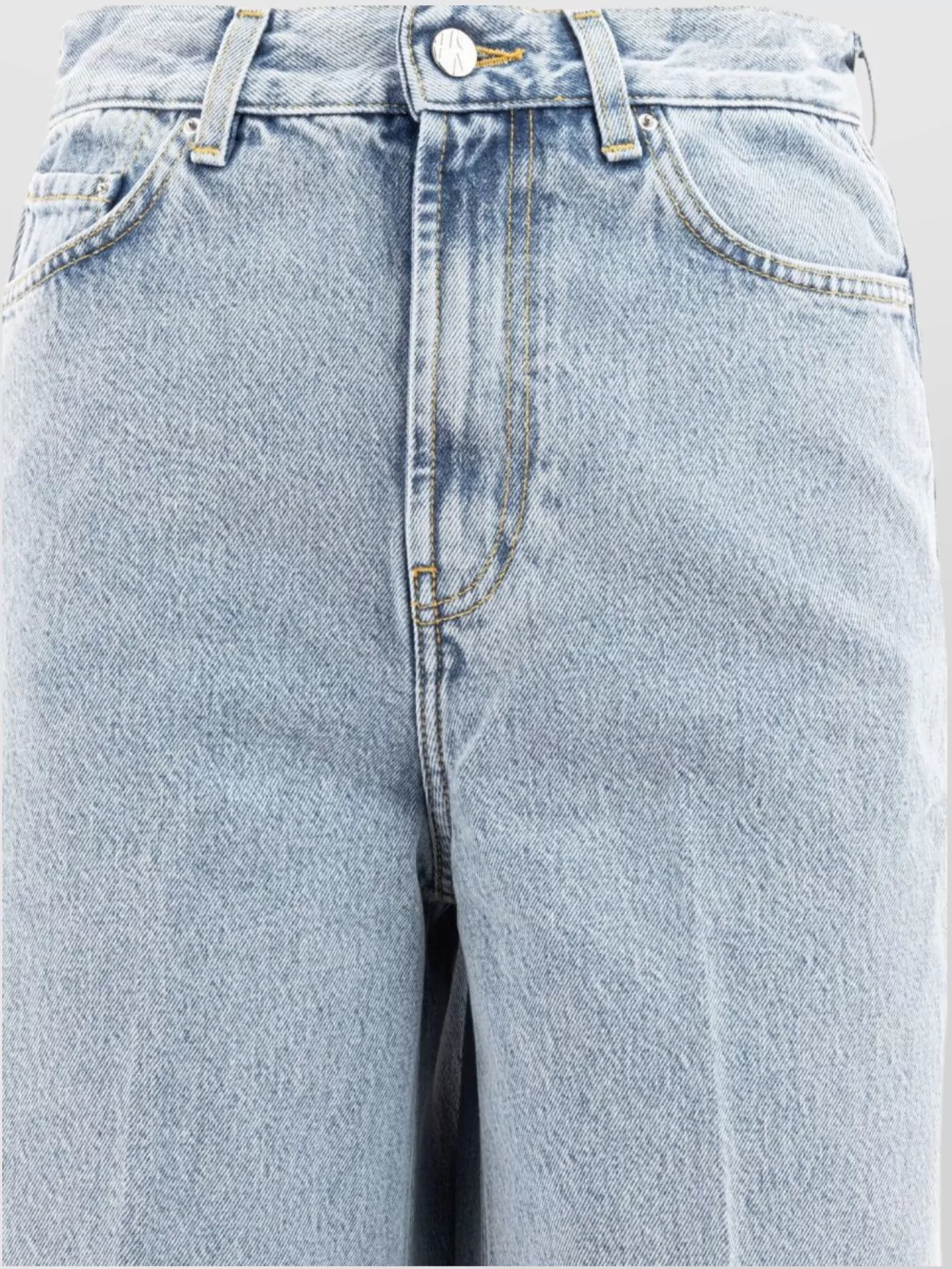 Totême Relaxed Fit Wide Leg Denim Trousers In Blue