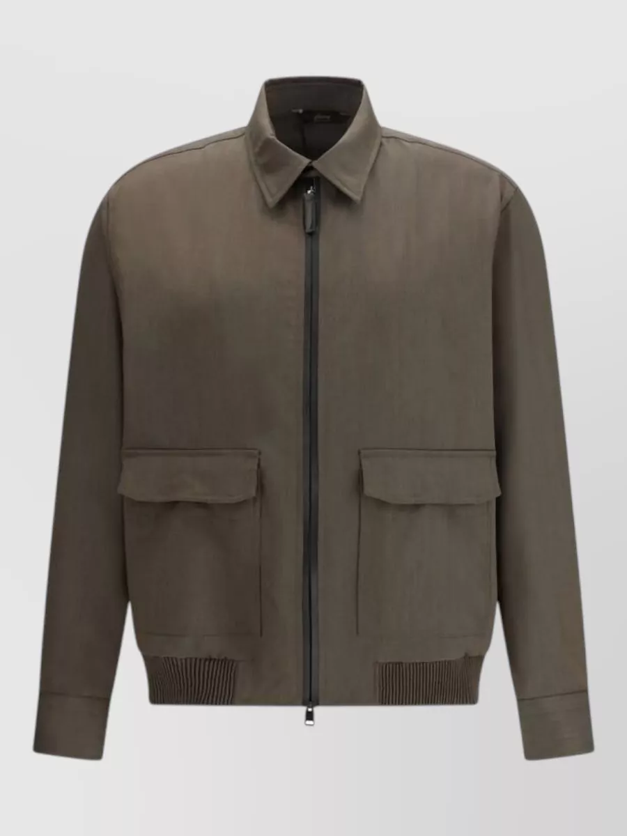 Brioni wool full-length single-breasted coat