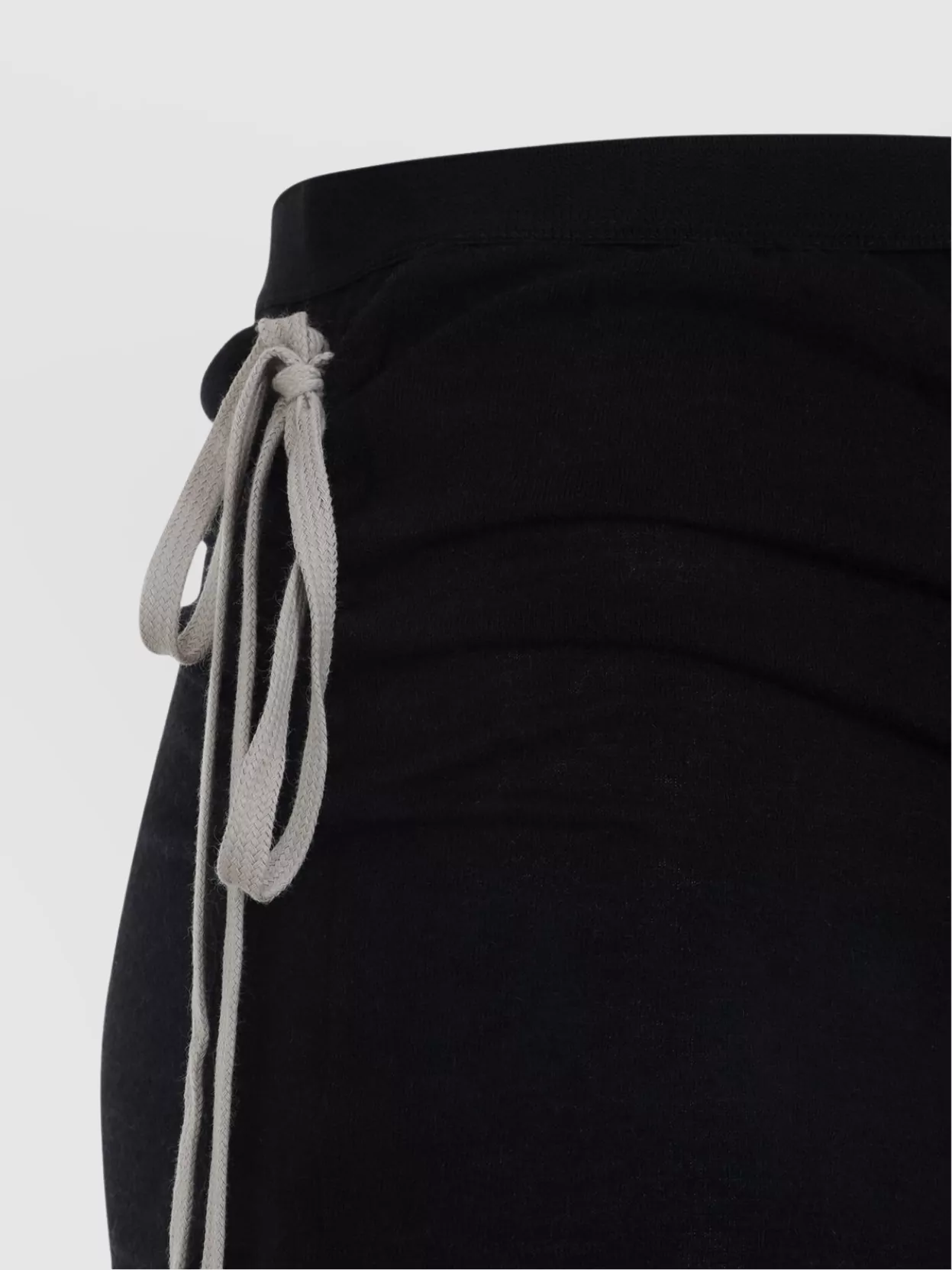 Rick Owens Edfu Skirt With Sheer Panel And Drawstring