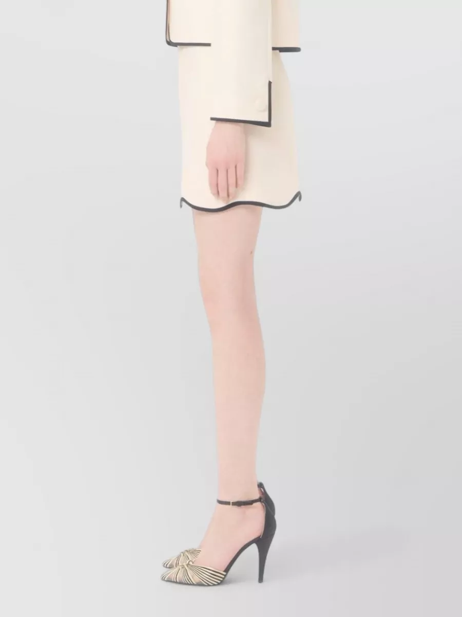 Valentino Wool Silk Suit Skirt