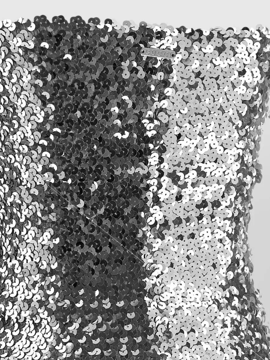 Gucci Sequin Off-The-Shoulder Mini Dress