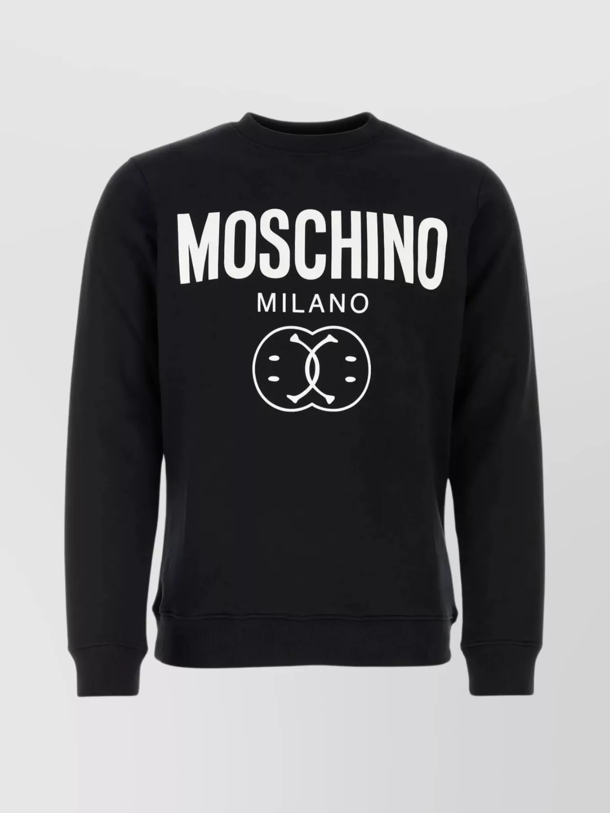 Shop Moschino Crew-neck Sweatshirt With Double Smiley® Print