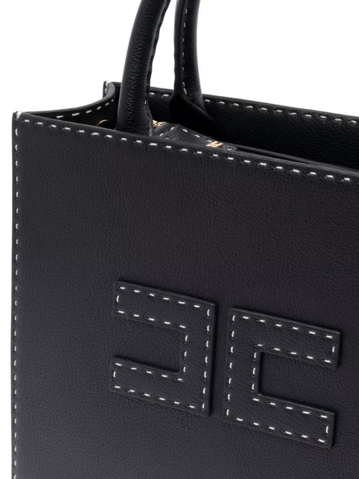 Elisabetta Franchi Stitched Tote Bag With Handles And Strap