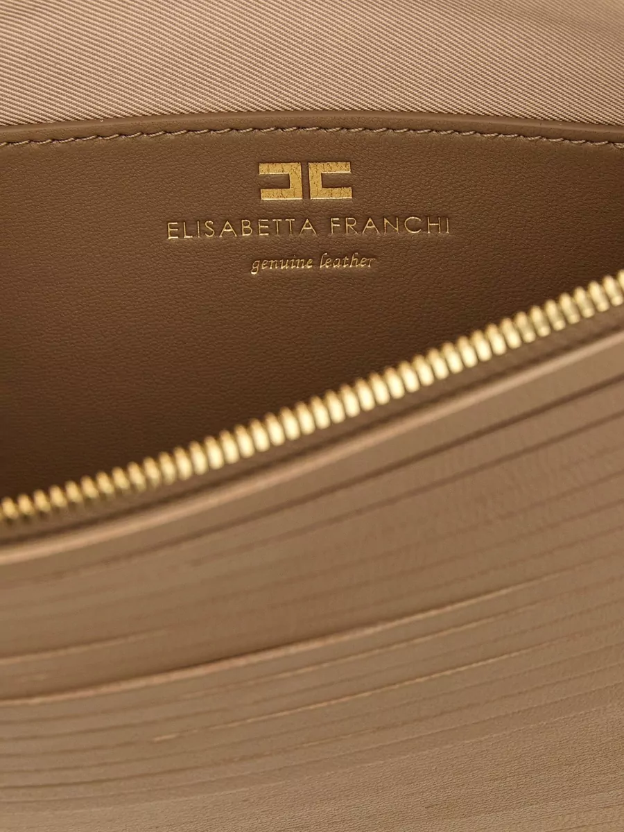 Elisabetta Franchi Leather Fringed Cross-Body Bag