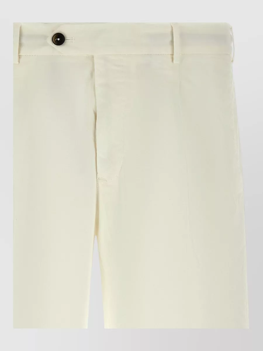 Pt Torino Stretch Cotton Pleated Bermuda Shorts