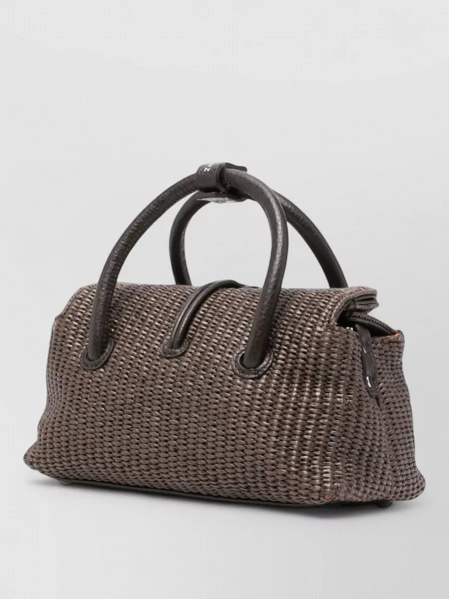 Zanellato Leather And Raffia Tote Bag