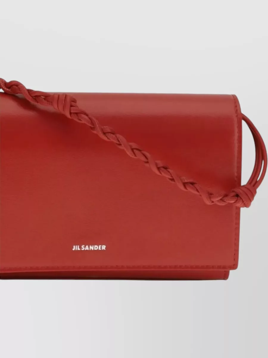 Jil Sander Leather Crossbody Wallet On Chain