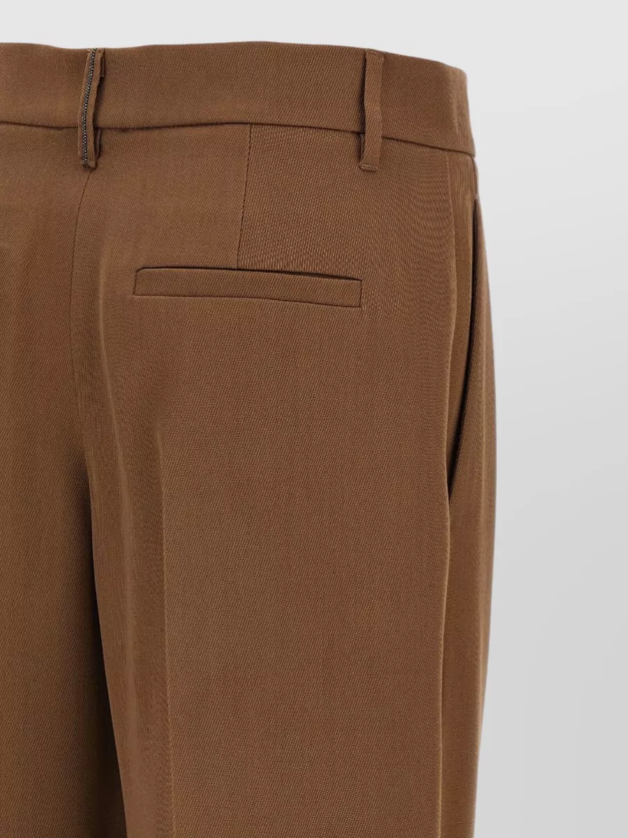 Brunello Cucinelli High-Rise Wide-Leg Suit Trousers